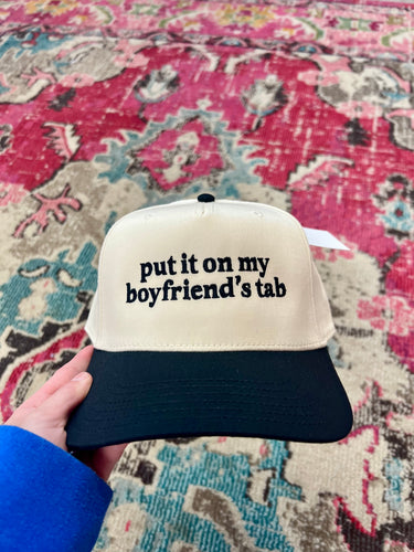 Put It On My Boyfriend's Tab Two-Toned Hat
